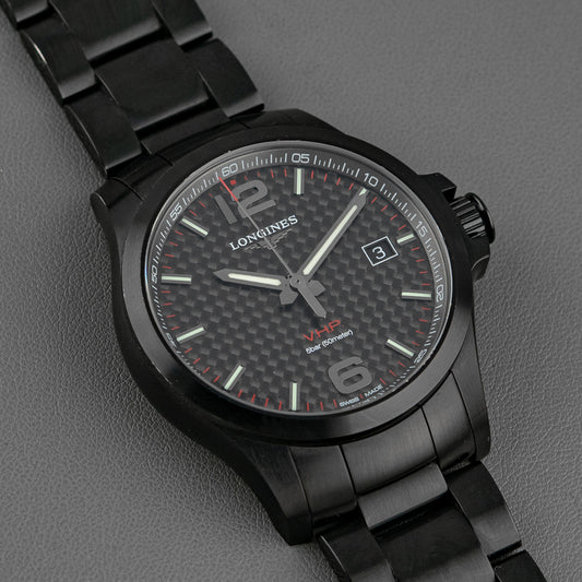 Longines Conquest V.H.P. Quartz Black Carbon 41mm