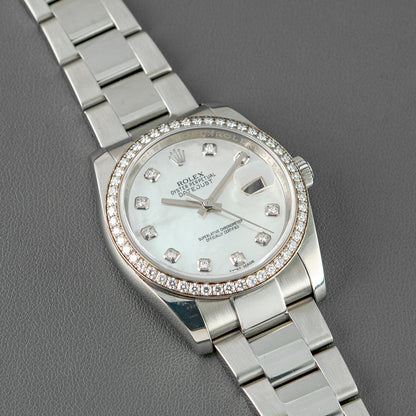 Rolex Datejust Mother of Pearl Diamond Dial & Bezel 116244 36mm