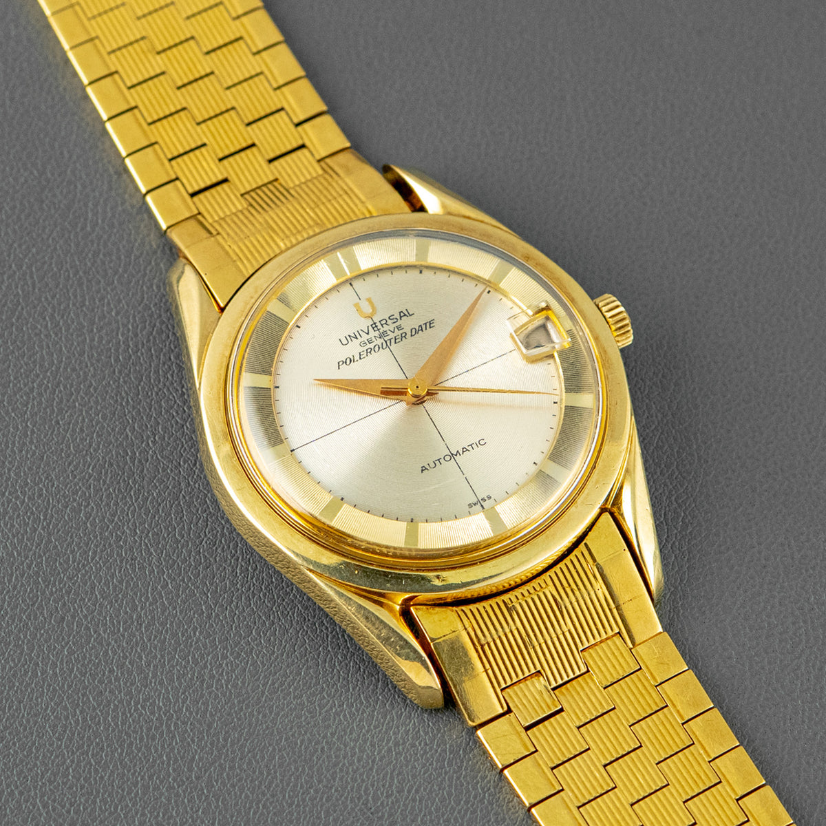 Universal Genève Polerouter Date Automatic Gold Capped 35mm