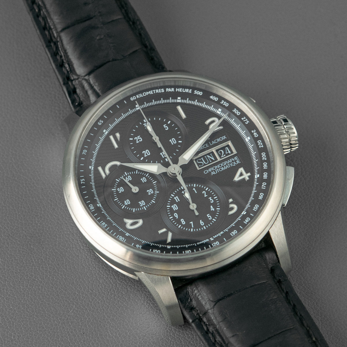 Maurice Lacroix Masterpiece Chronograph Black Dial 40mm