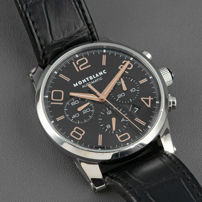 Montblanc TimeWalker Chronograph Black Dial Red Gold 43mm