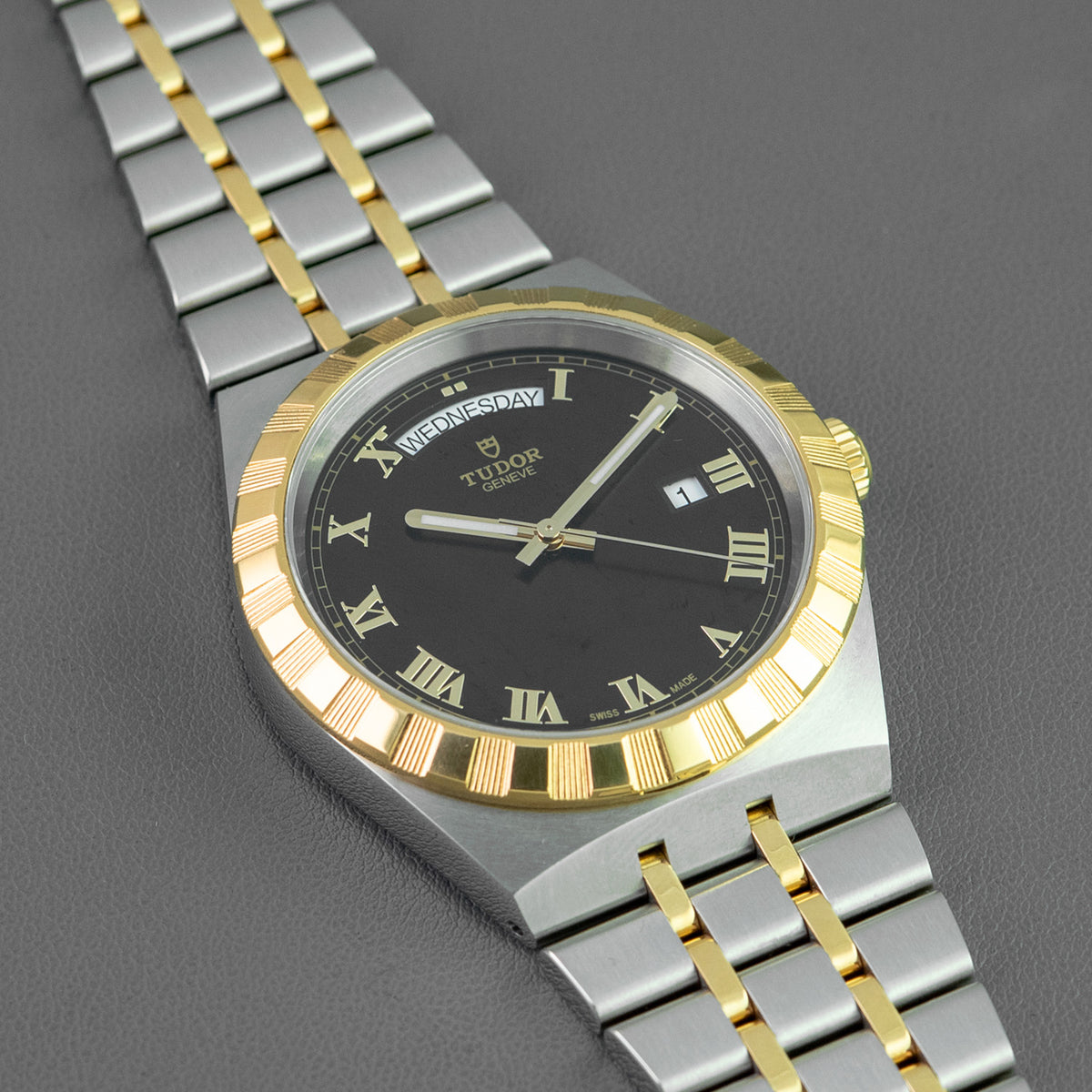 Tudor Royal Two-Tone Day-Date Black Dial 41mm