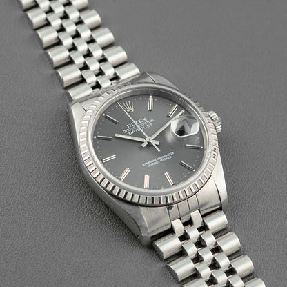Rolex Datejust Jubilee 16220 Grey Dial 36mm