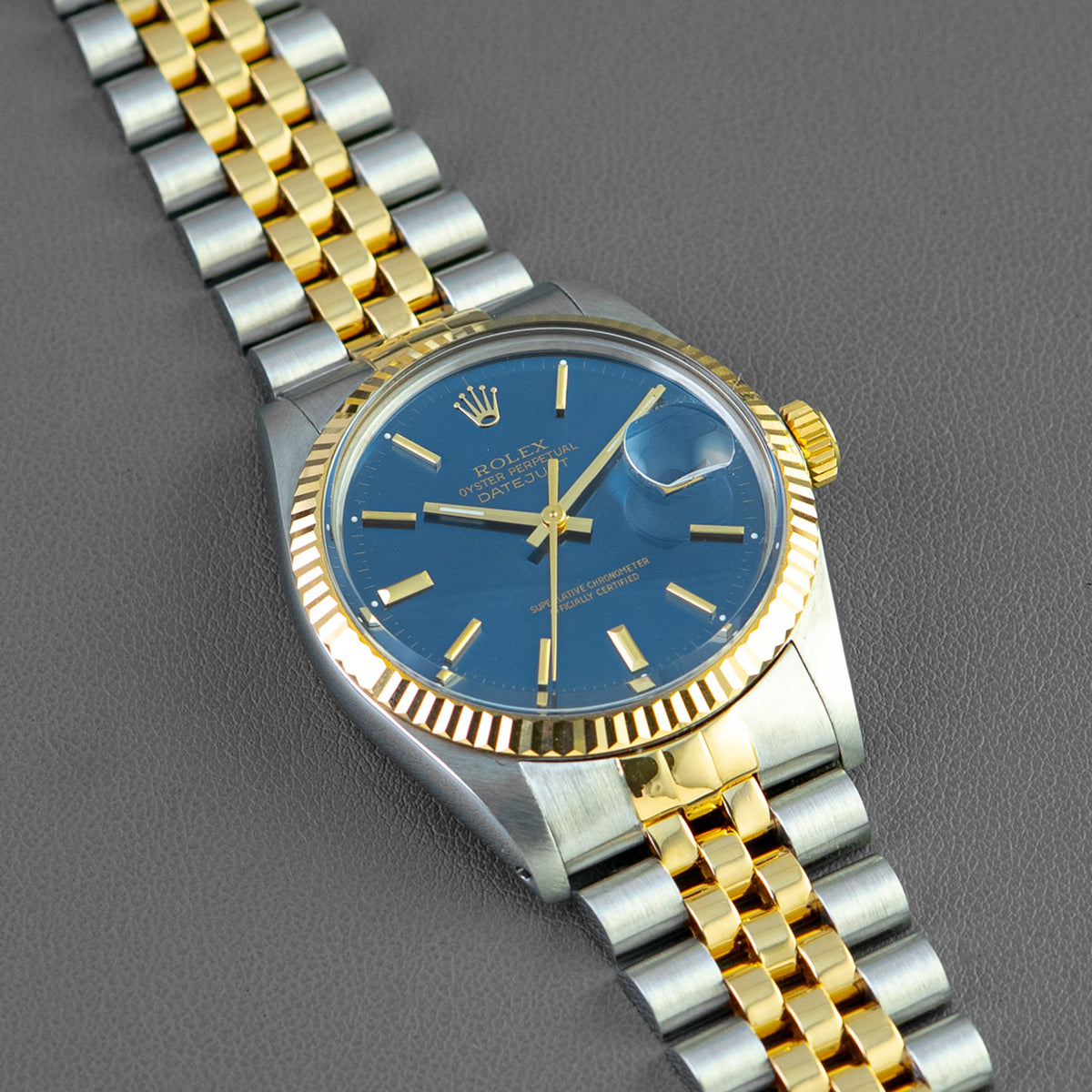 Rolex Datejust Two-Tone 16013 Blue Dial 36mm