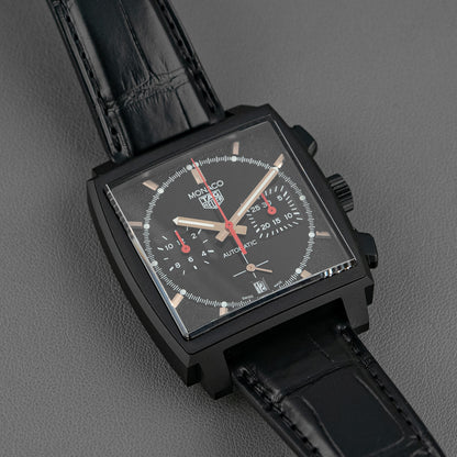 TAG Heuer Monaco "Dark Lord" Black Dial 39mm