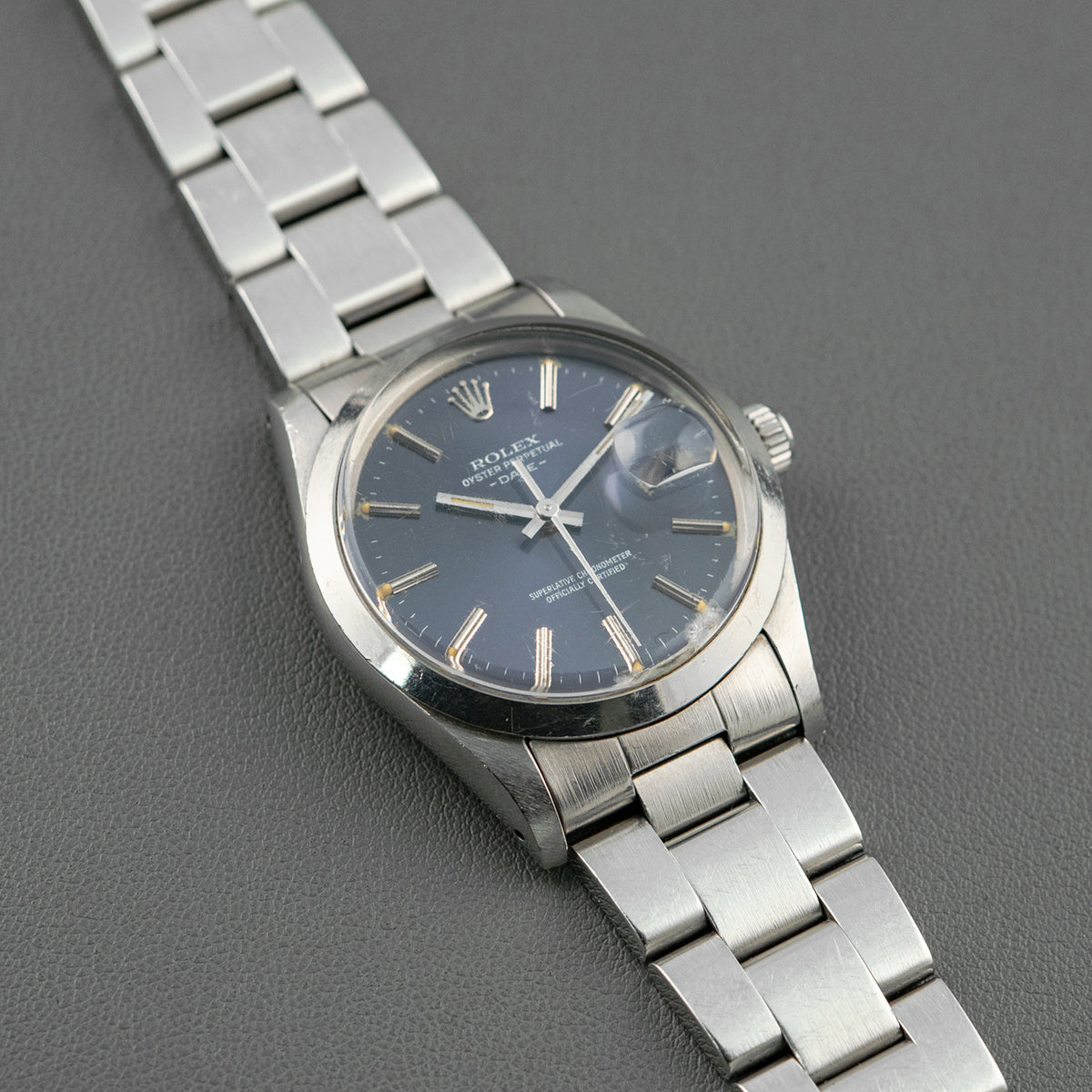 Rolex Oyster Perpetual Date 1500 Blue Dial 34mm