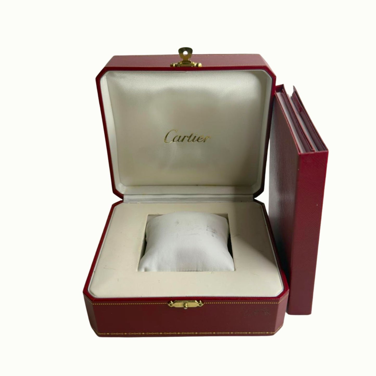 Cartier Santos 100 Black Dial Automatic Gold Bezel 38mm