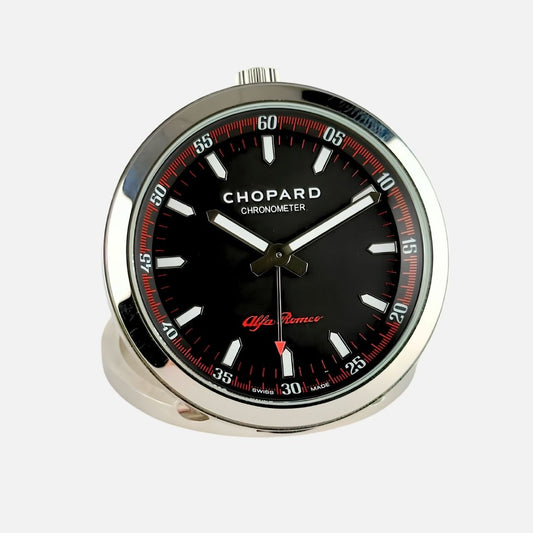 Chopard for Alfa Romeo Table Clock Black Dial 85mm 94104-0453
