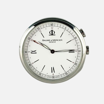 Baume & Mercier Classima Executive Travel Alarm Clock White Dial 65568