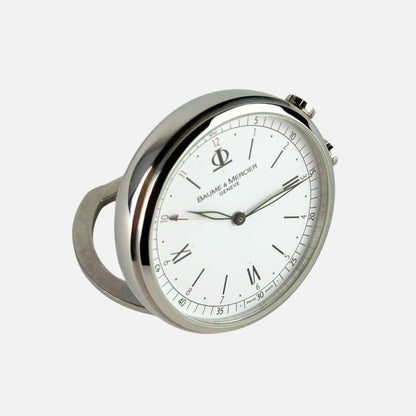 Baume & Mercier Classima Executive Travel Alarm Clock White Dial 65568