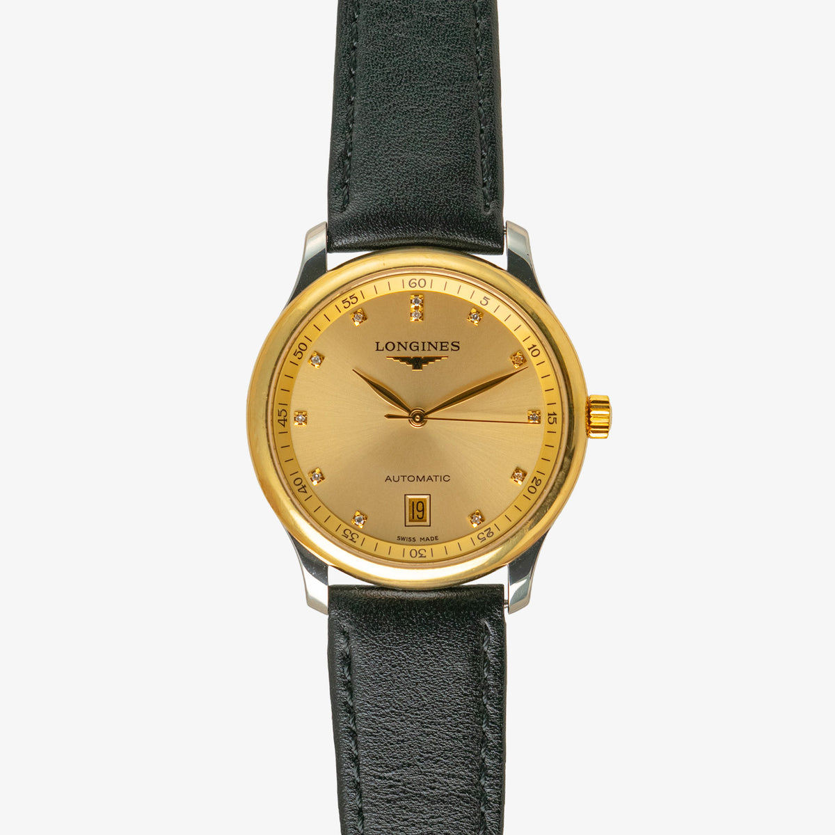 Longines Master Collection Automatic Diamond Golden Dial 38.5mm