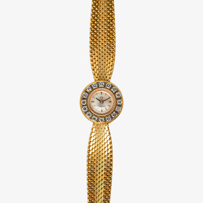 Omega Vintage Ladies Diamond Bezel Champagne Dial 18mm