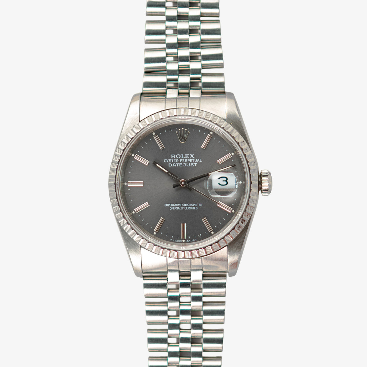 Rolex Datejust Jubilee 16220 Grey Dial 36mm