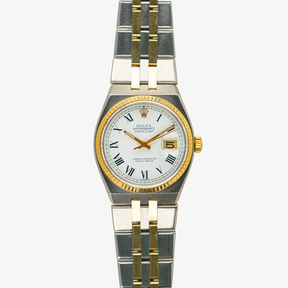 Rolex Datejust Oysterquartz 17013 White Roman Dial 36mm