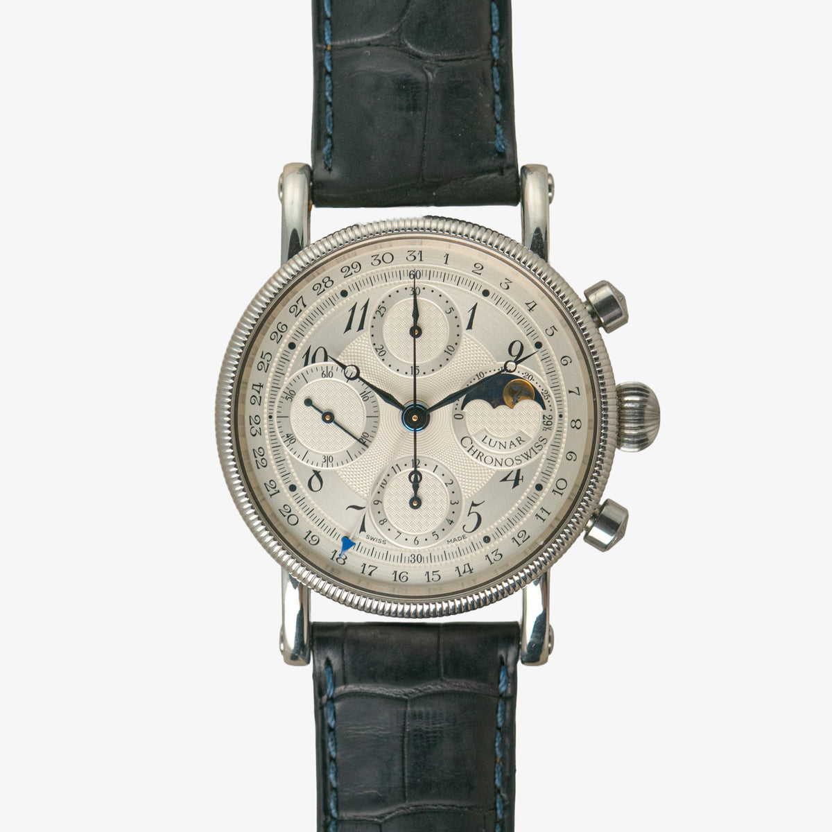 Chronoswiss Lunar Chronograph Automatic Silver Dial 38mm