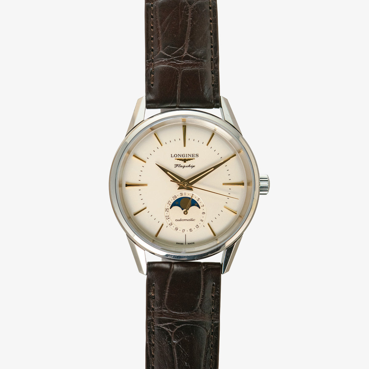 Longines Flagship Heritage Moonphase Automatic Silver 38.5mm