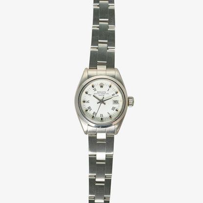 Rolex Oyster Perpetual Date 6916 White Roman Dial 26mm