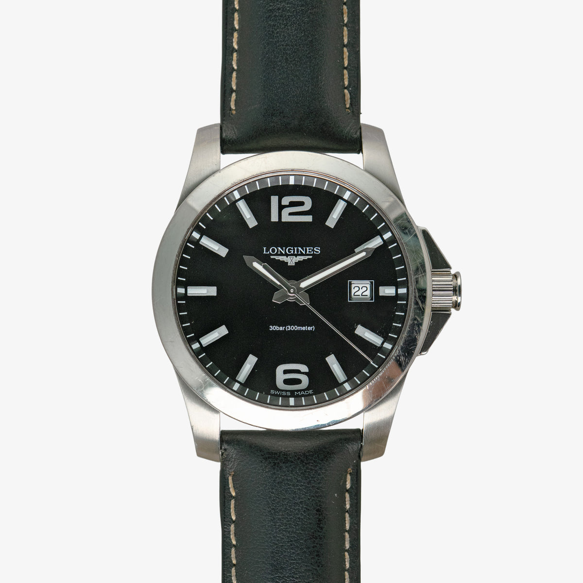 Longines Conquest Quartz Date Black Dial 42mm