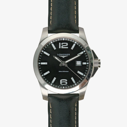 Longines Conquest Quartz Date Black Dial 42mm
