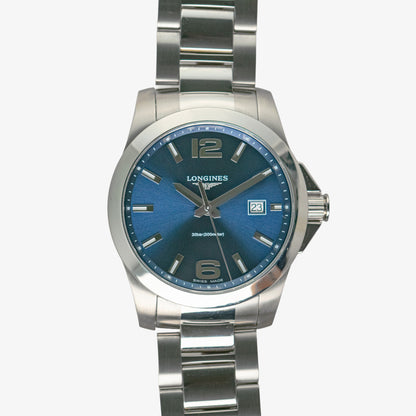Longines Conquest Quartz Date Blue Dial 41mm