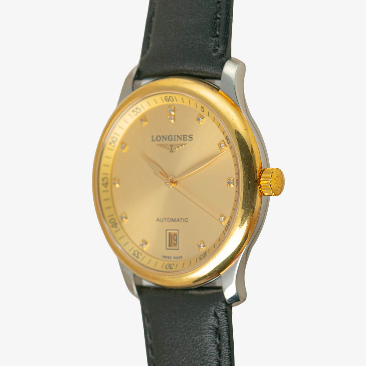Longines Master Collection Automatic Diamond Golden Dial 38.5mm