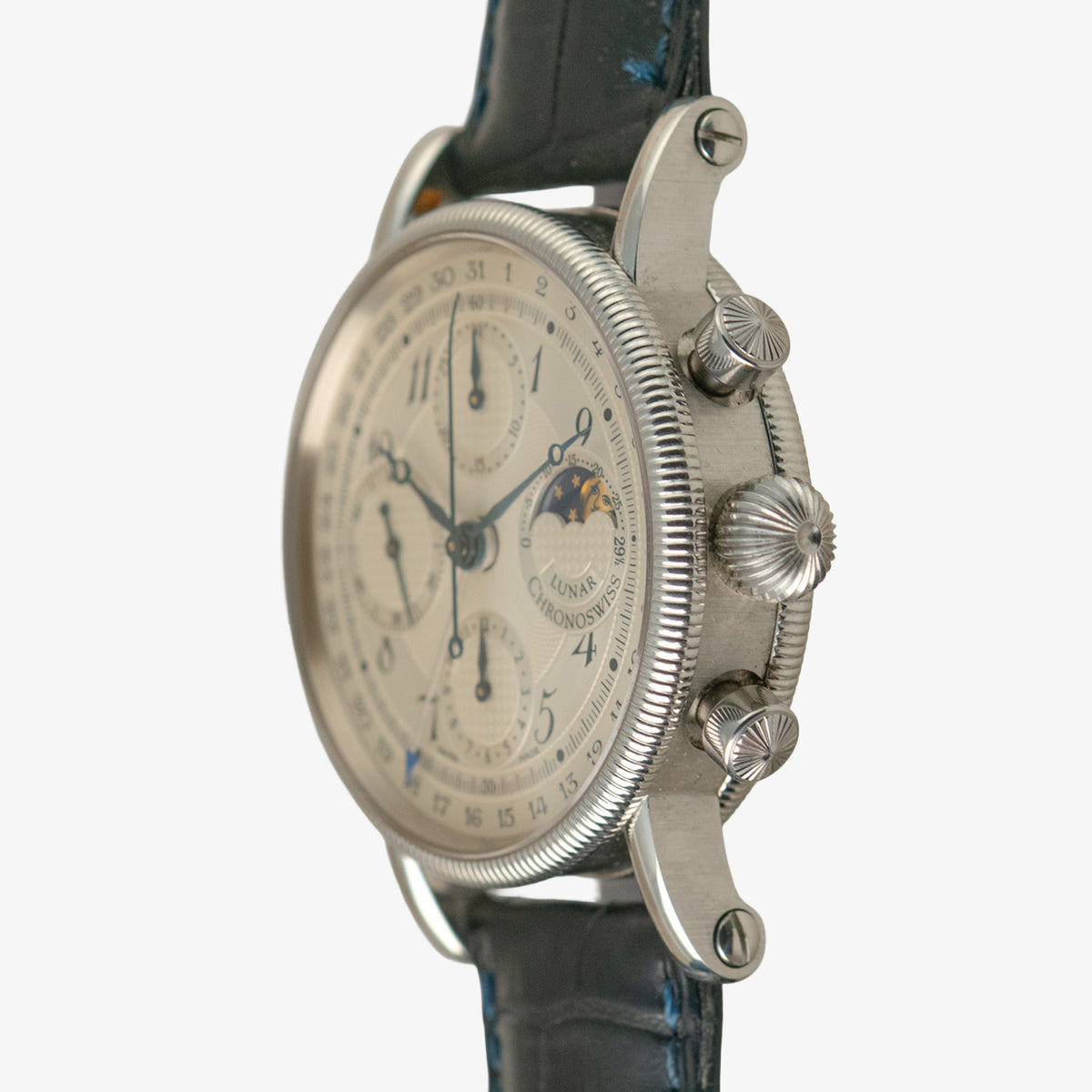 Chronoswiss Lunar Chronograph Automatic Silver Dial 38mm