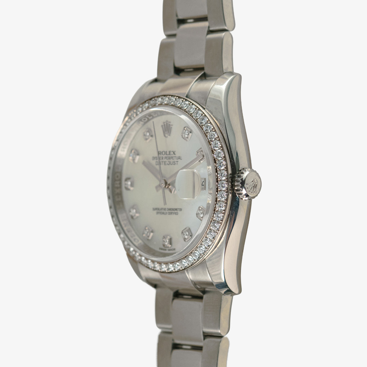 Rolex Datejust Mother of Pearl Diamond Dial & Bezel 116244 36mm