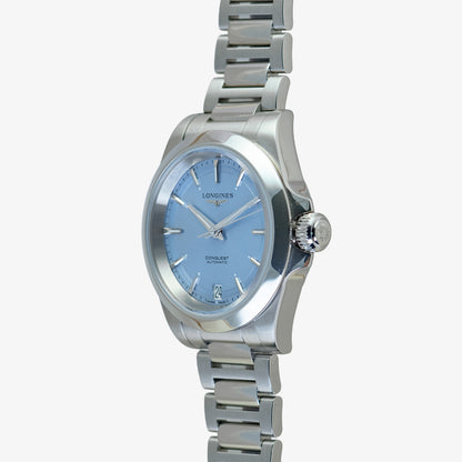 Longines Conquest Automatic Lavender Dial 34mm