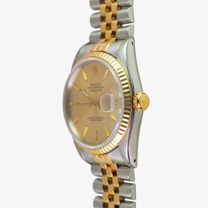 Rolex Datejust 16233 Two-Tone Champagne Dial 36mm
