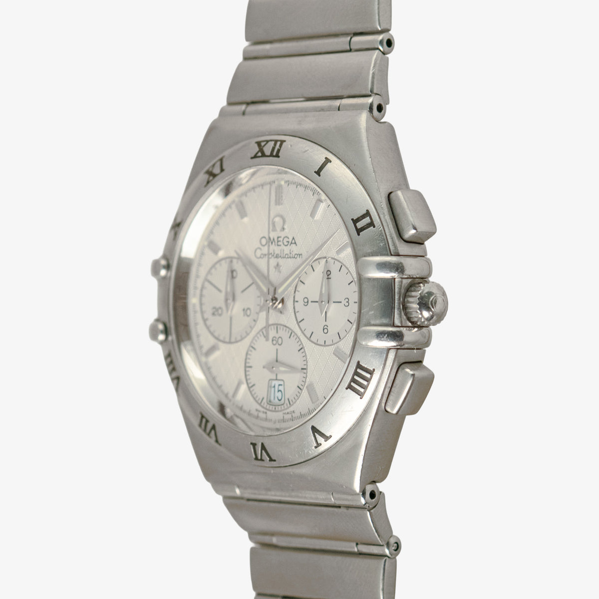 Omega Constellation Double Eagle Chronograph Silver Dial 39mm