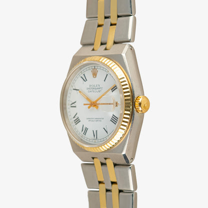 Rolex Datejust Oysterquartz 17013 White Roman Dial 36mm