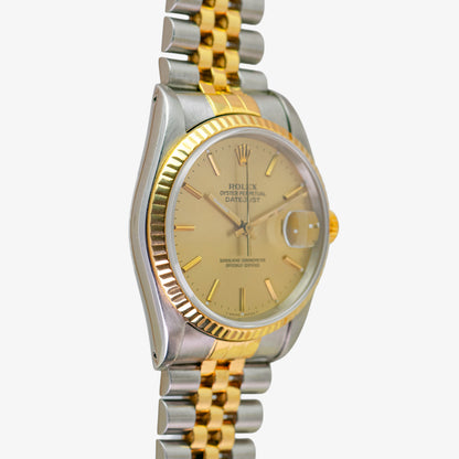 Rolex Datejust 16233 Two-Tone Champagne Dial 36mm