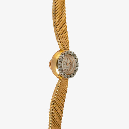 Omega Vintage Ladies Diamond Bezel Champagne Dial 18mm