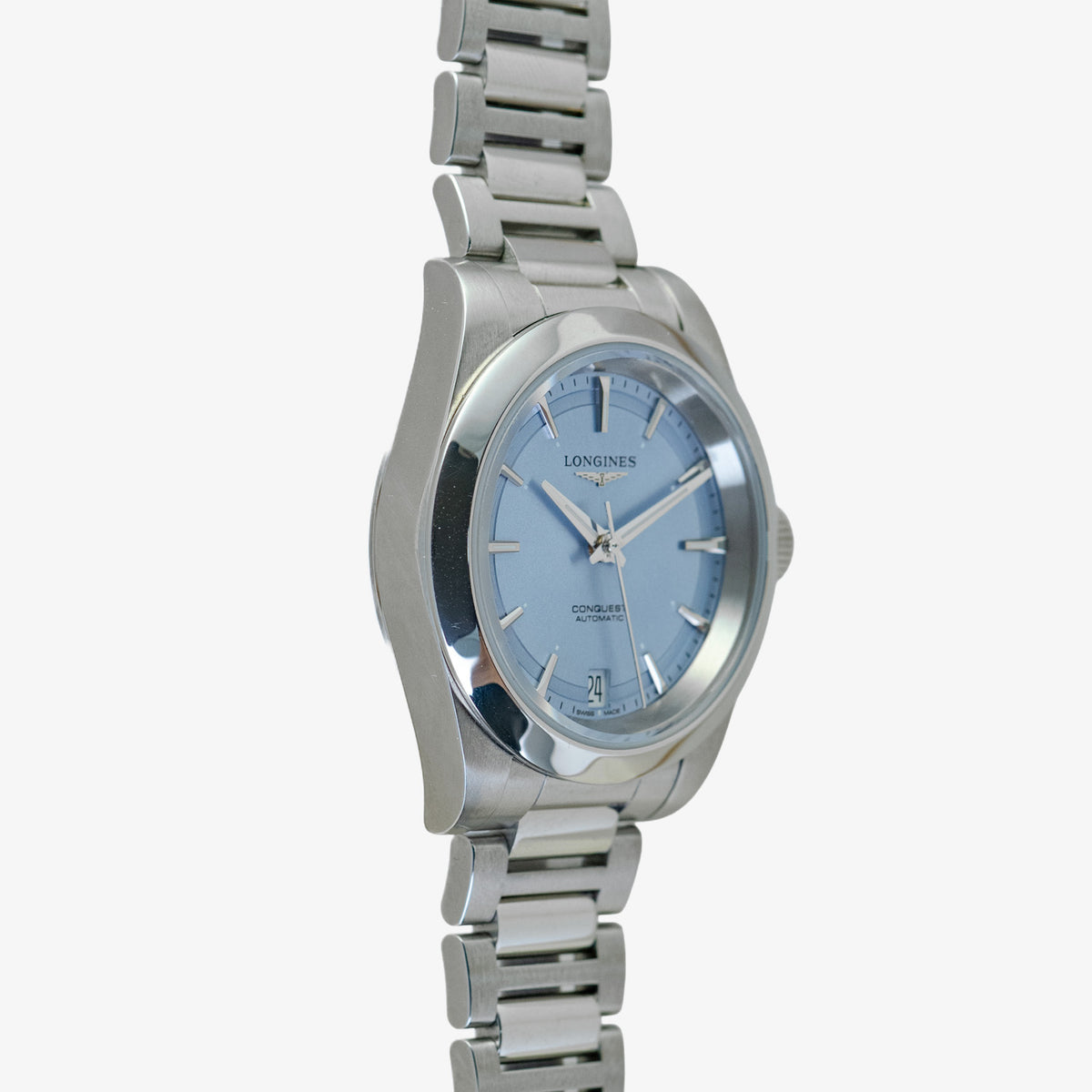 Longines Conquest Automatic Lavender Dial 34mm