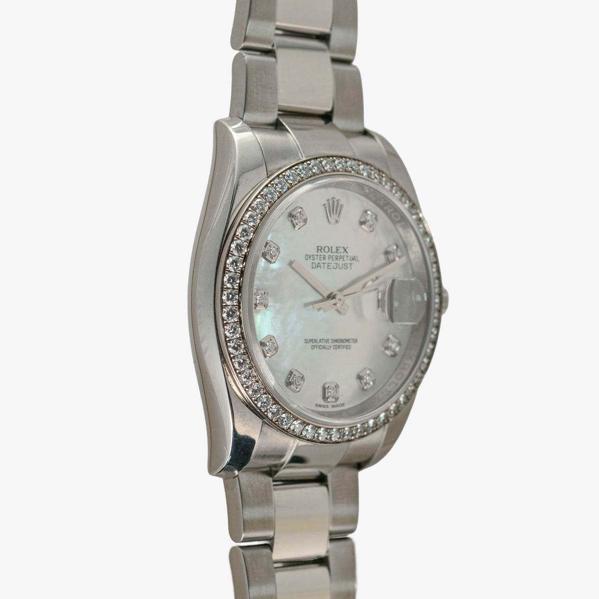 Rolex Datejust Mother of Pearl Diamond Dial & Bezel 116244 36mm