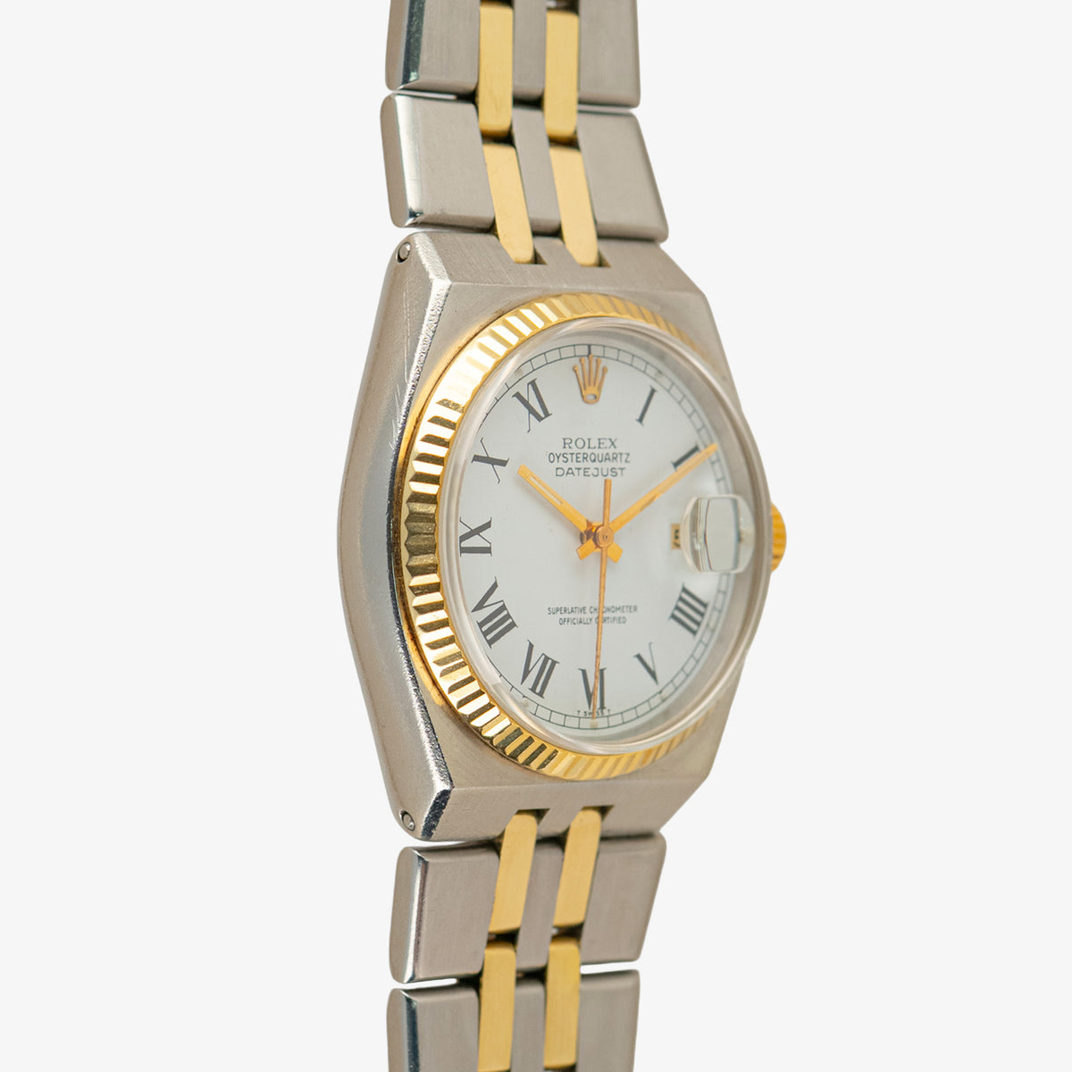 Rolex Datejust Oysterquartz 17013 White Roman Dial 36mm