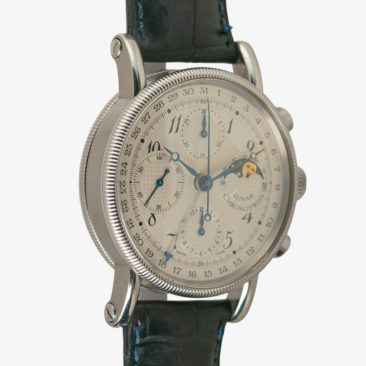 Chronoswiss Lunar Chronograph Automatic Silver Dial 38mm
