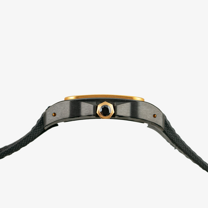 Cartier Santos 100 Black Dial Automatic Golden Bezel 38mm