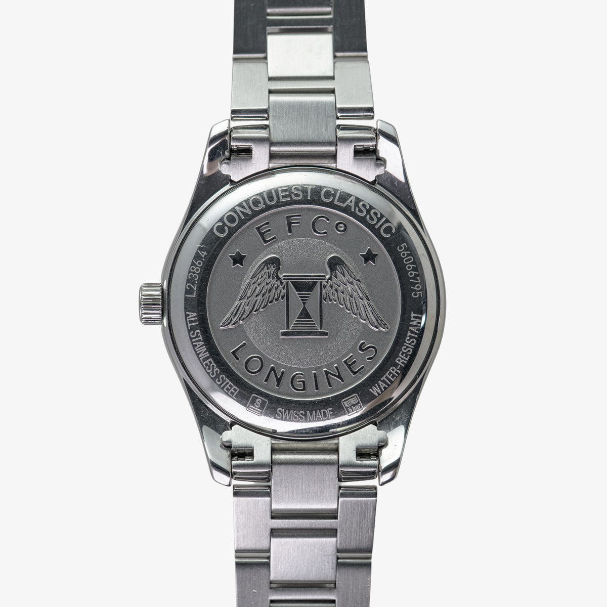 Longines Conquest Classic Black Mother of Pearl Diamond Dial 34mm