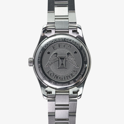 Longines Conquest Classic Black Mother of Pearl Diamond Dial 34mm