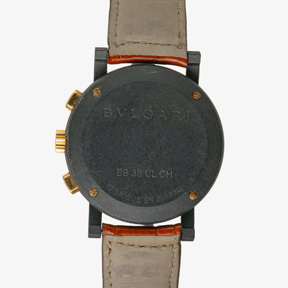 Bulgari Bvlgari Carbon Gold Chronograph Black Dial 38mm