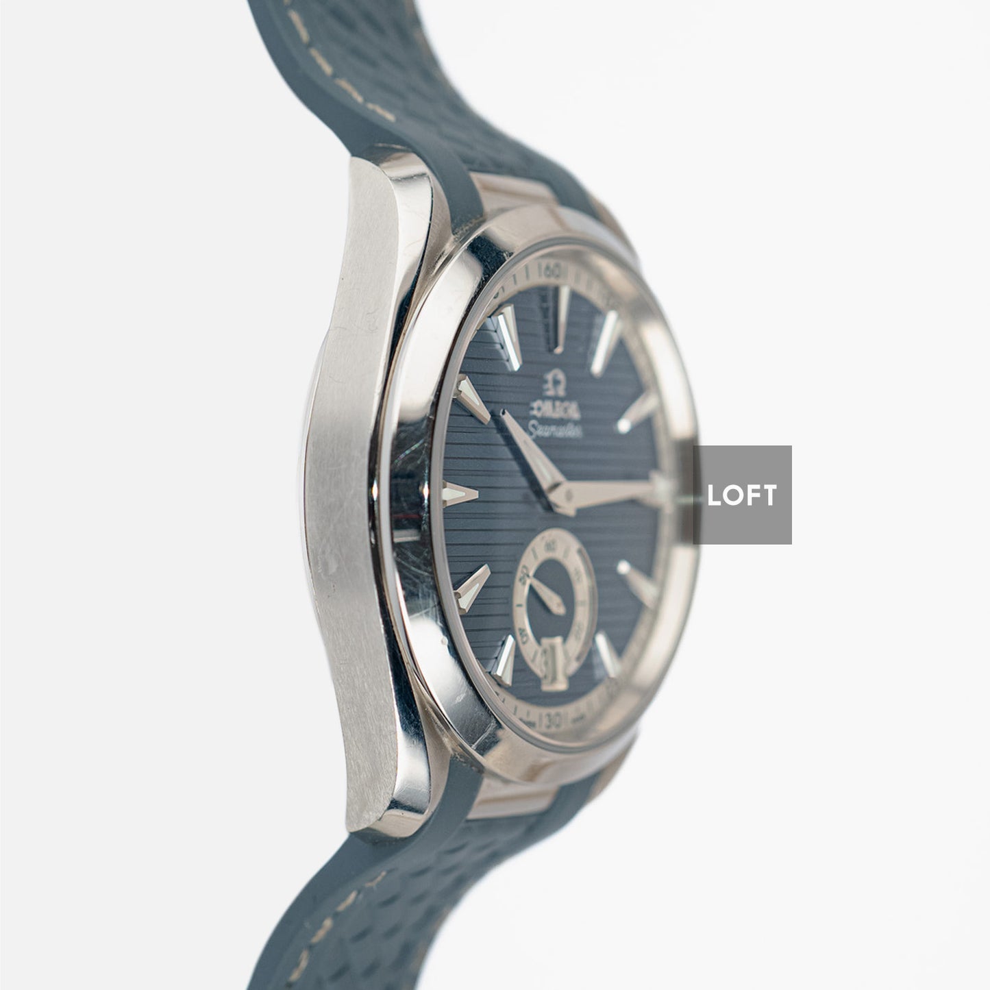 Omega Aqua Terra 150M Grey Blue Rubber Strap 41mm