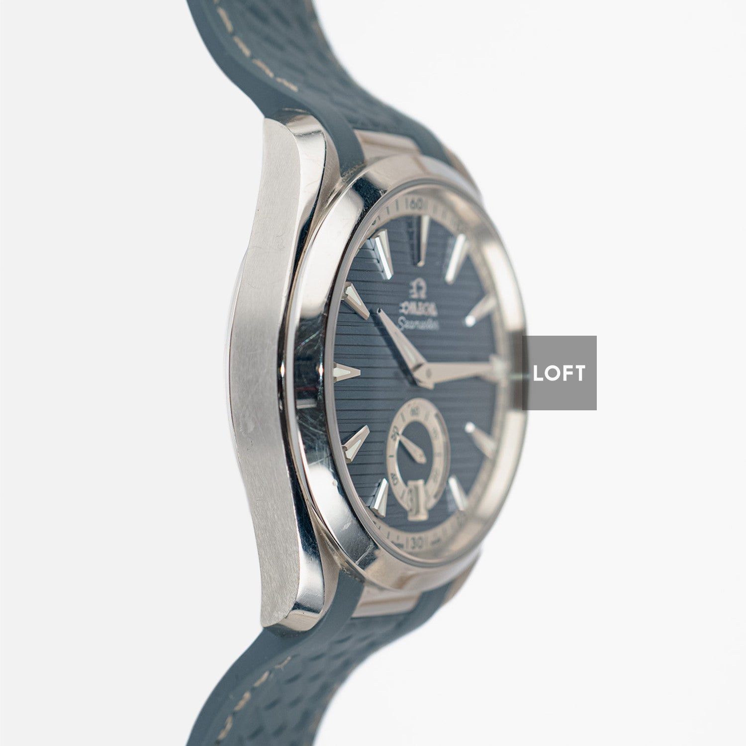 Omega Aqua Terra 150M Grey Blue Rubber Strap 41mm