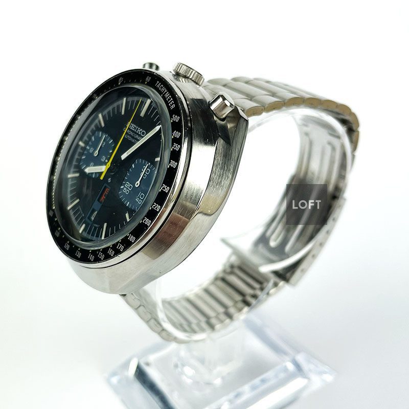 Seiko "Bullhead" Chronograph 6138-0040 Black/Blue 44 mm
