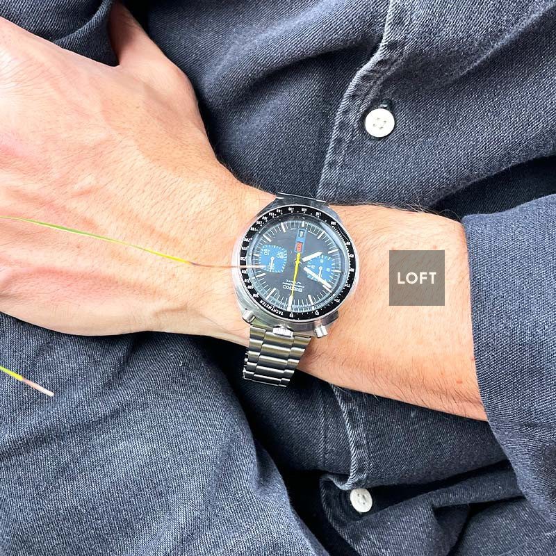 Seiko "Bullhead" Chronograph 6138-0040 Black/Blue 44 mm