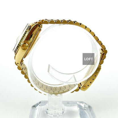 Rolex Lady-Datejust 26 Gold President Linen Dial