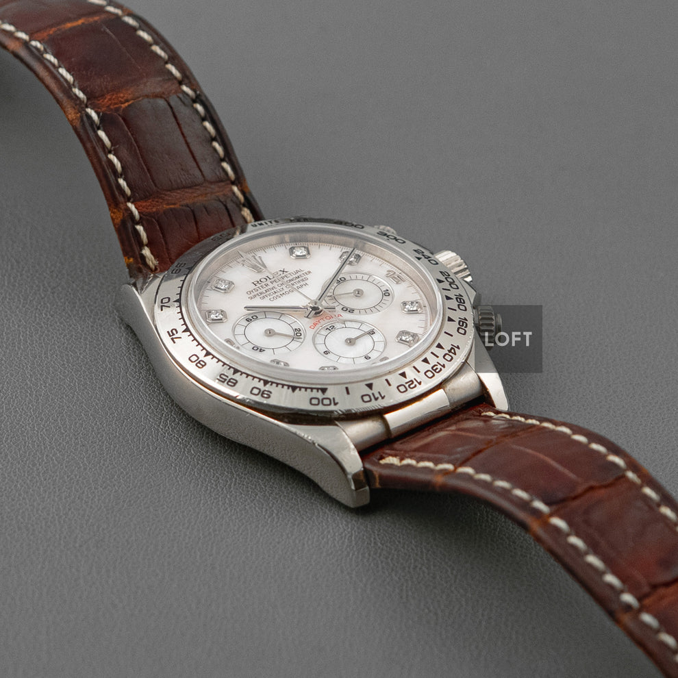 Rolex Cosmograph Daytona 16159 Oro blanco Diamantes 40 mm – LOFT