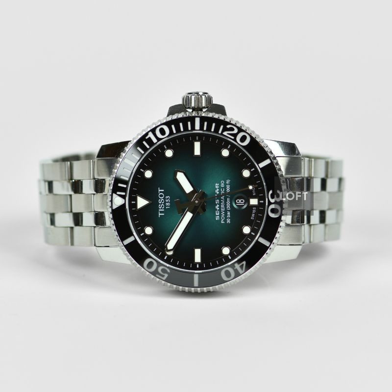 Tissot Seastar 1000 Powermatic 80 Green Dial 43 mm
