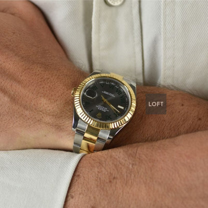 Rolex Datejust II Slate Roman Wimbledon 41 mm
