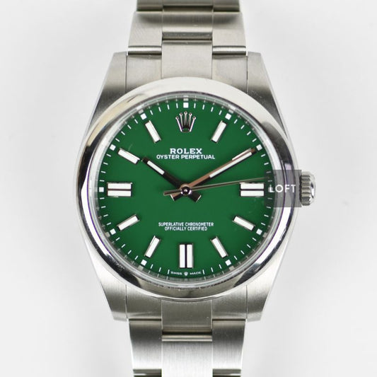 Rolex Oyster Perpetual 41 Ref. 124300 Green Dial 2023